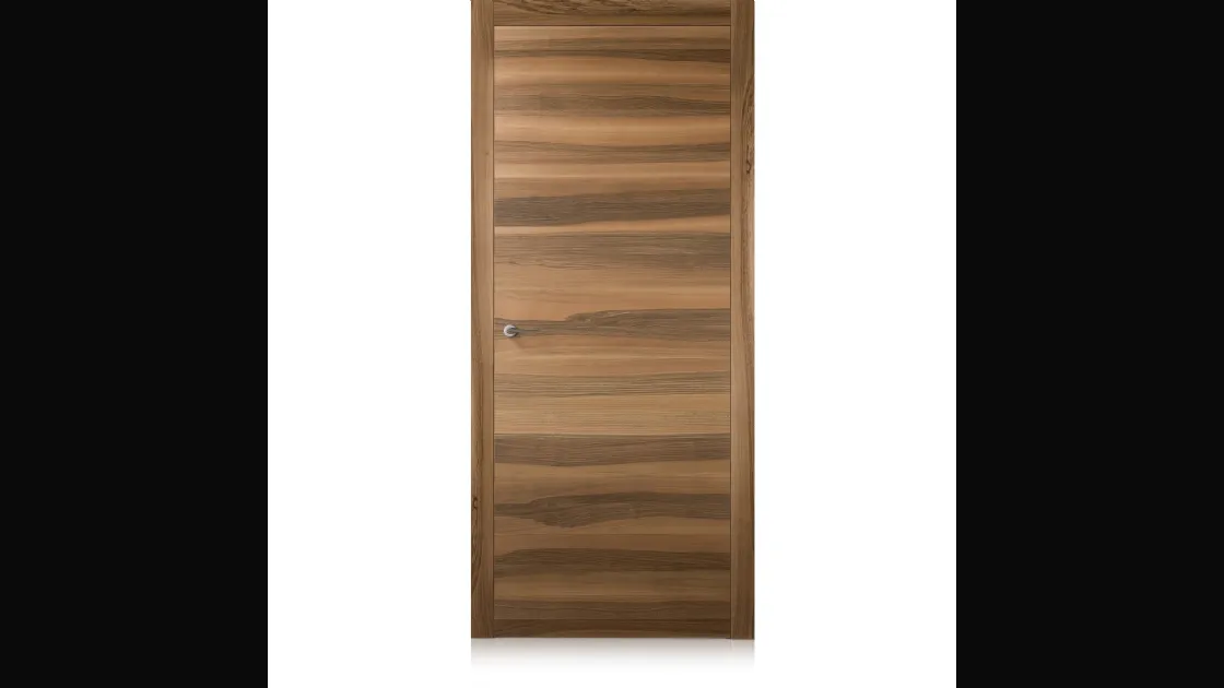 Porta per interni Exit in legno finitura Noce natural touch di Ferrero Legno